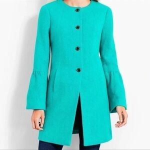 Talbots Teal Pea Coat